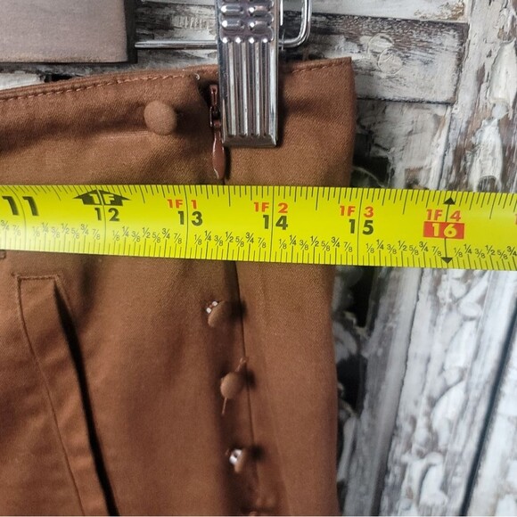 A loves A Brown Wide leg Raw Hem Womens Pants Size 8 - Picture 8 of 13